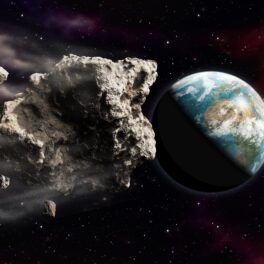 Un asteroid „potențial periculos” care se va apropia de Pământ, cu spațiul pe fundal