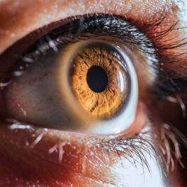 Ochi uman, cu o culoare maro și galbenă. Experții au „înviat” activitatea în ochiul uman