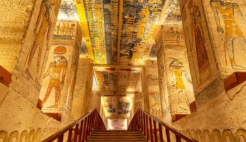 Mormântul faraonilor Ramses V și VI, în auriu, din Egipt, similar cu o descoperire fantastică în Egipt realizată recent