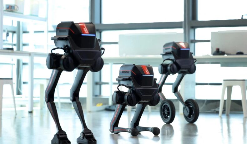 Robotul Tron 1, creat de LimX Dynamics, în 3 variante, numit și „primul robot biped multi-modal din lume”